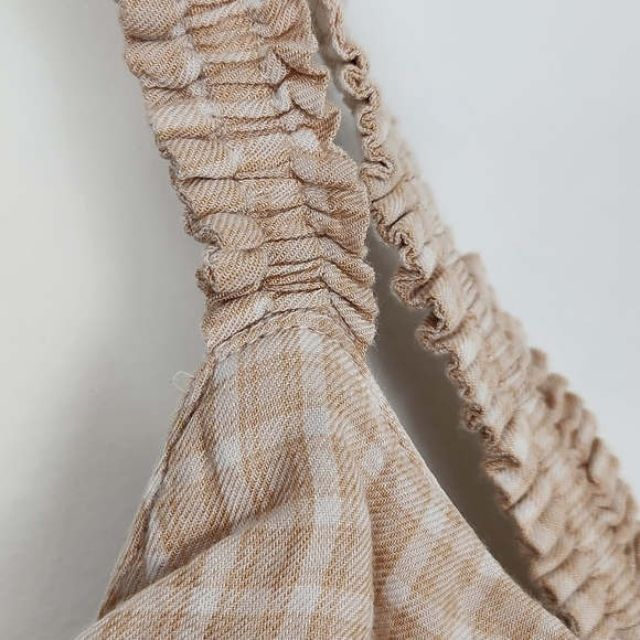 American Eagle Outfitters Cream Ruffle Mini Babydoll Summer Slip Dress Size M - Picture 6 of 14